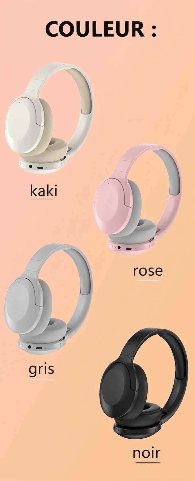Wireless Over-Ear Foldable Bluetooth Headphones