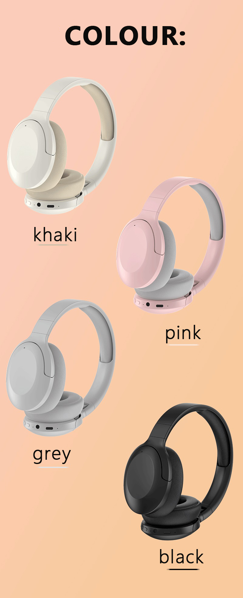 Wireless Over-Ear Foldable Bluetooth Headphones