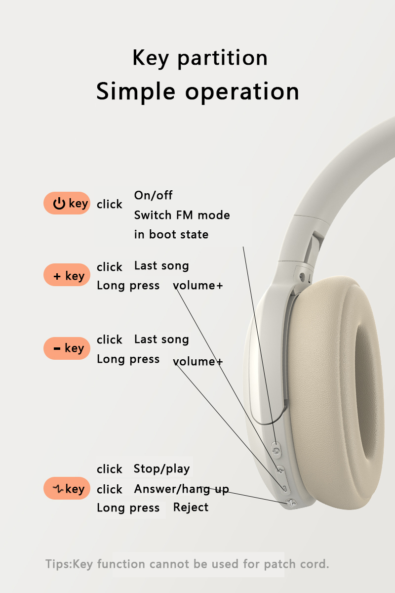 Wireless Over-Ear Foldable Bluetooth Headphones