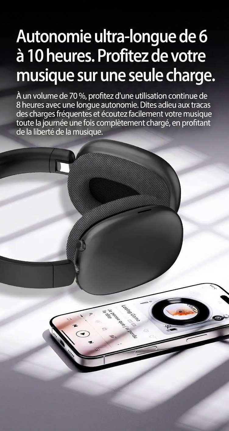 Wireless Over-Ear Bluetooth Headphones with Mesh Ear Cups