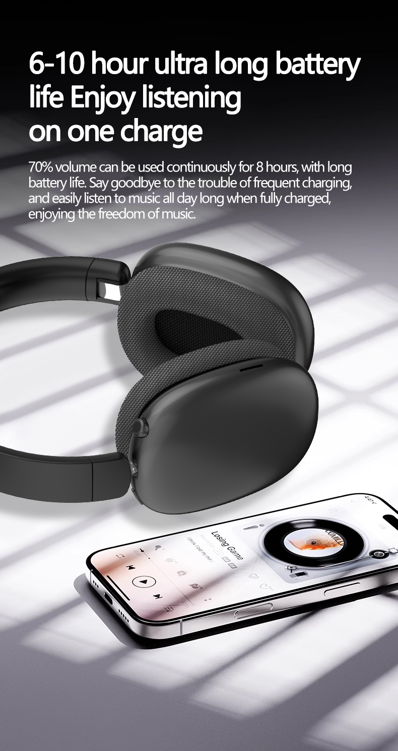 Wireless Over-Ear Bluetooth Headphones with Mesh Ear Cups