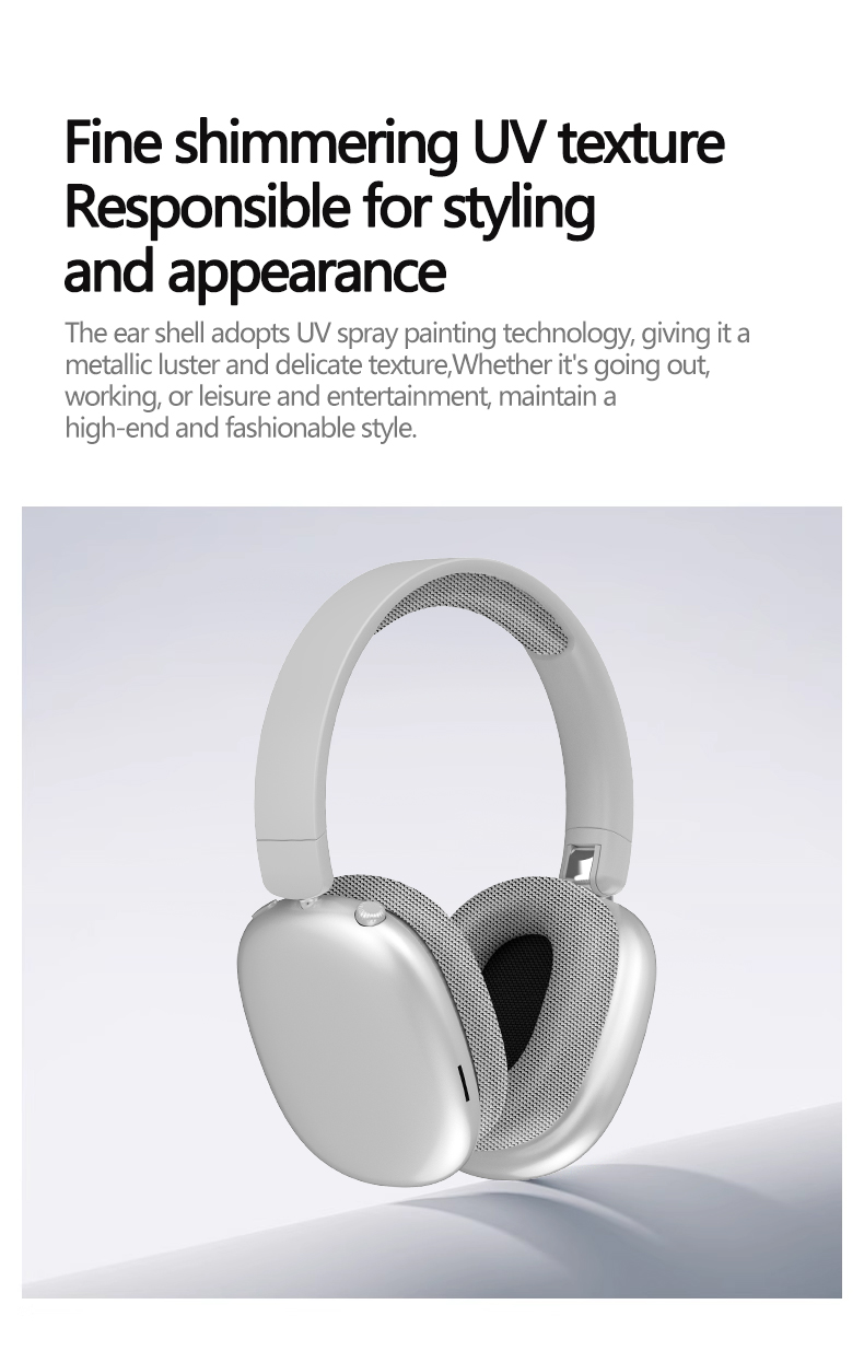 Wireless Over-Ear Bluetooth Headphones with Mesh Ear Cups