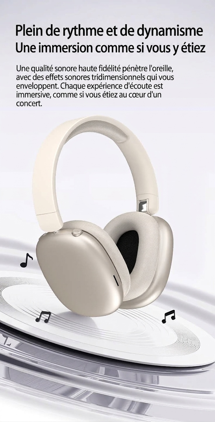 Wireless Over-Ear Bluetooth Headphones with Mesh Ear Cups