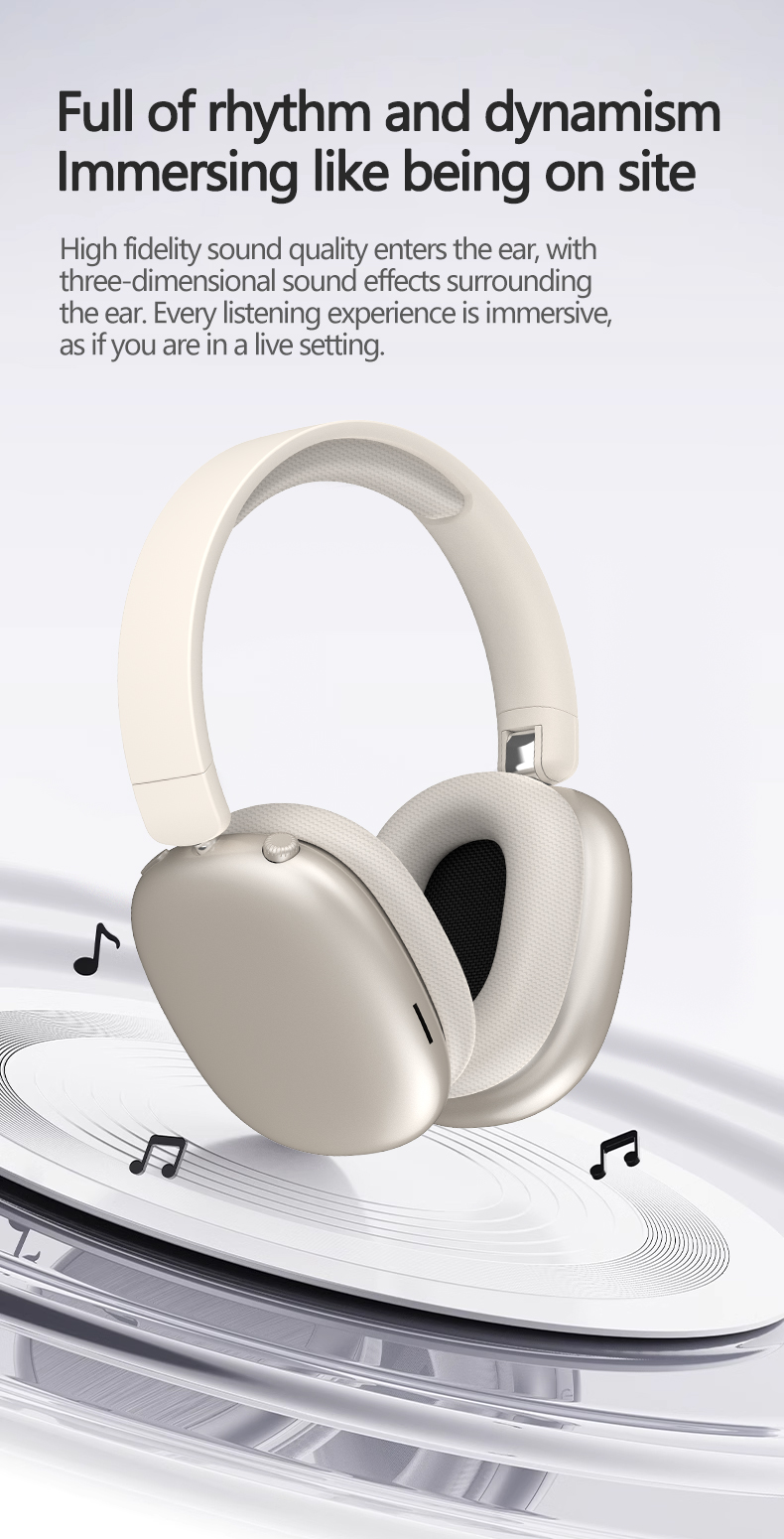 Wireless Over-Ear Bluetooth Headphones with Mesh Ear Cups