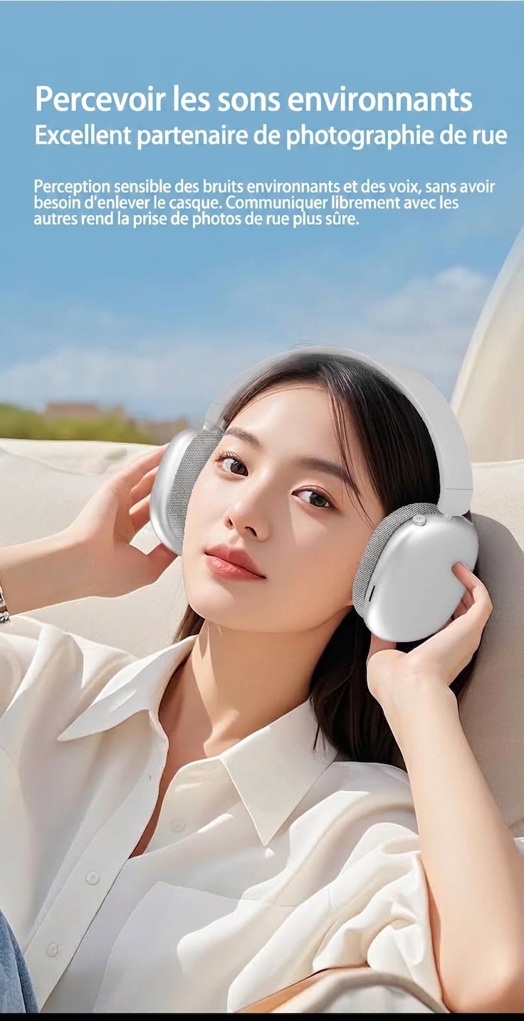 Wireless Over-Ear Bluetooth Headphones with Mesh Ear Cups
