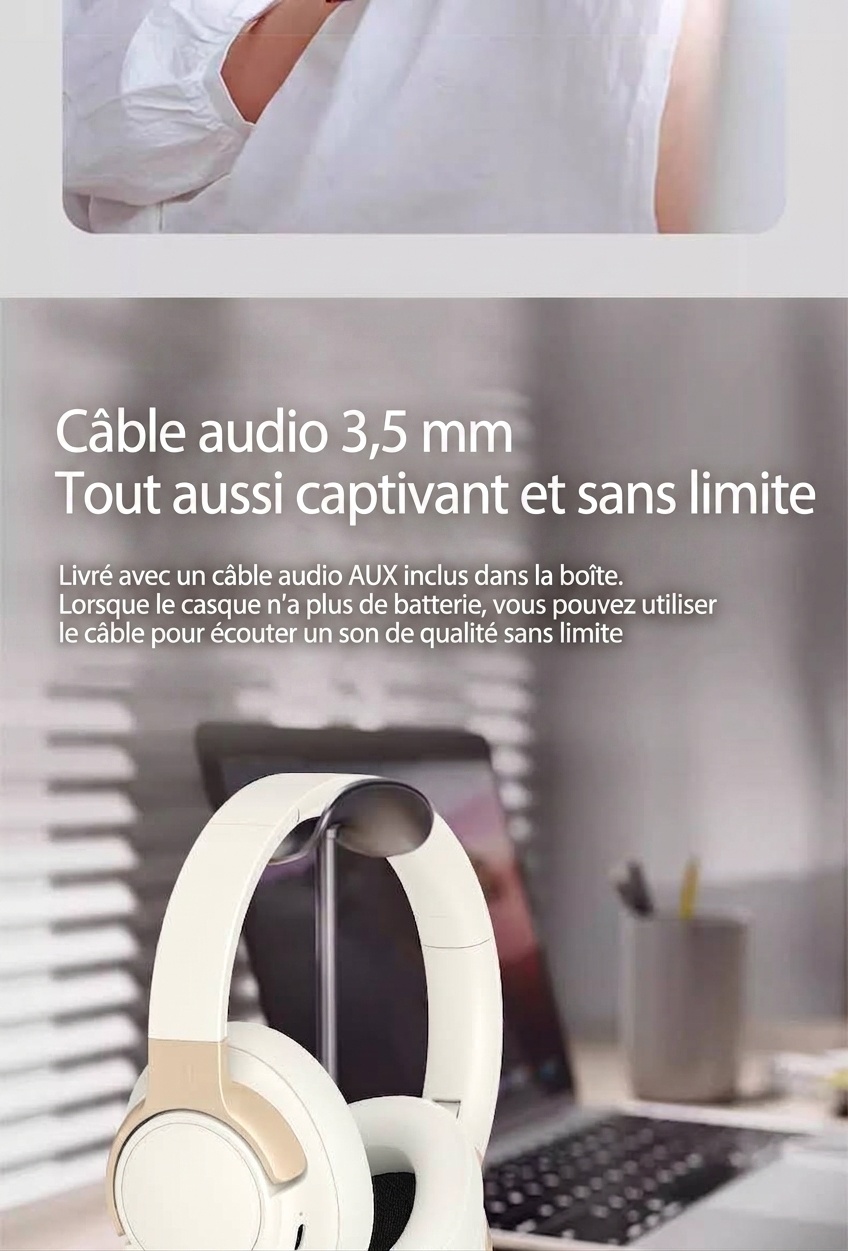 Wireless Over-Ear ANC Active Noise Cancelling Headphones