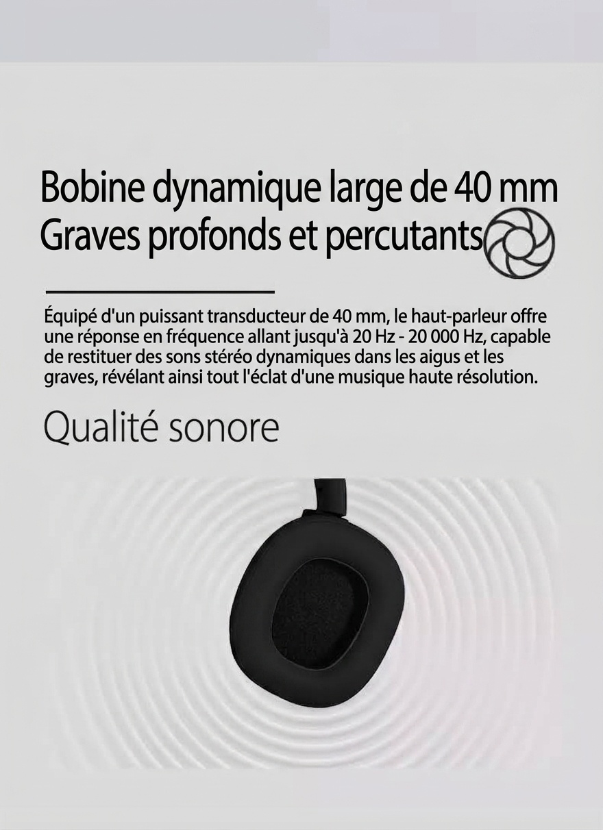 Wireless Over-Ear ANC Active Noise Cancelling Headphones