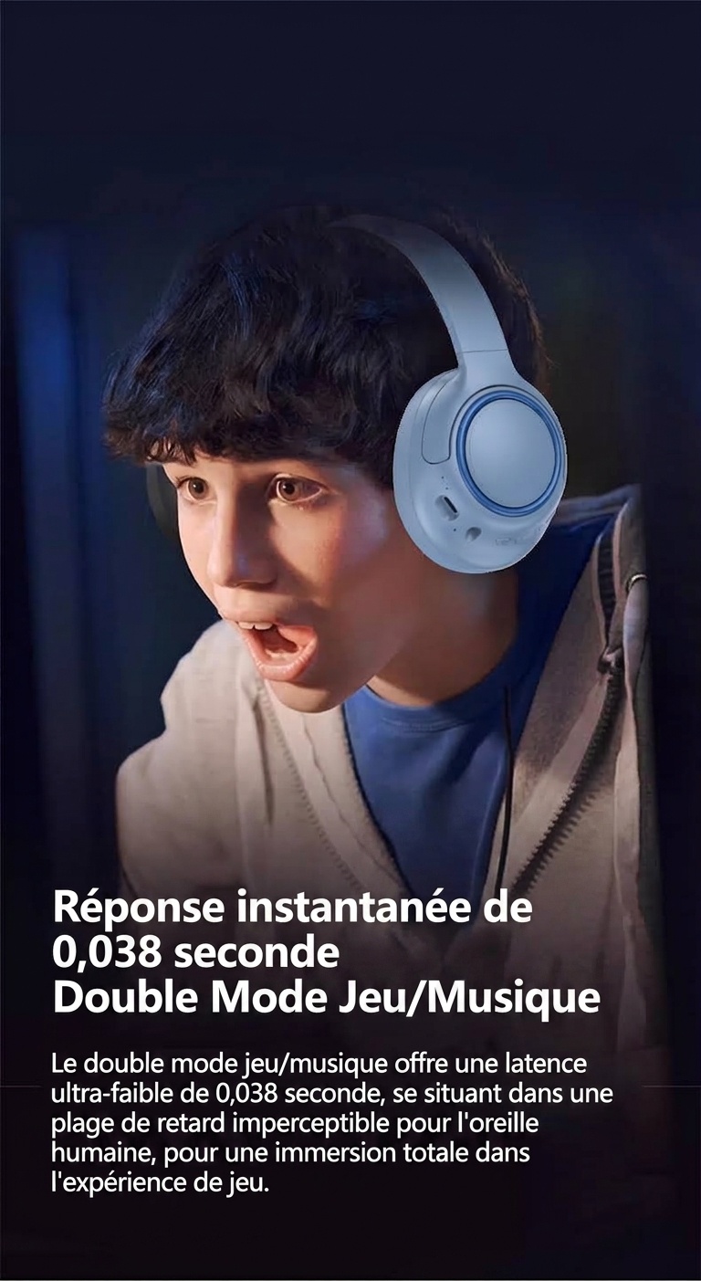 Active ANC Wireless Bluetooth 5.4 Over-Ear Headphones