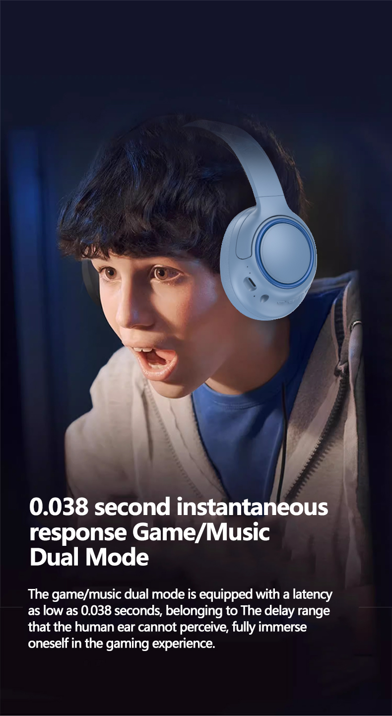 Active ANC Wireless Bluetooth 5.4 Over-Ear Headphones