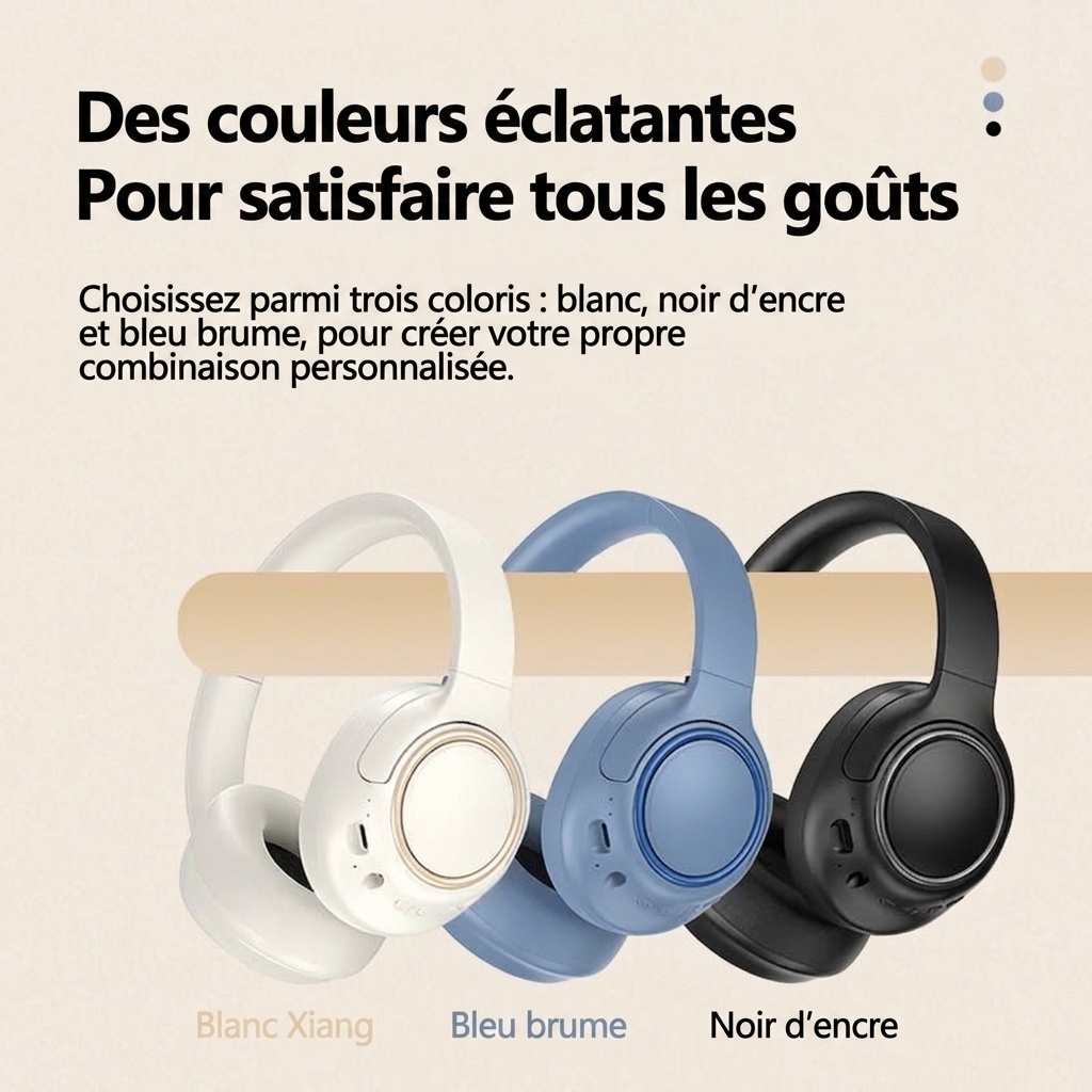 Active ANC Wireless Bluetooth 5.4 Over-Ear Headphones