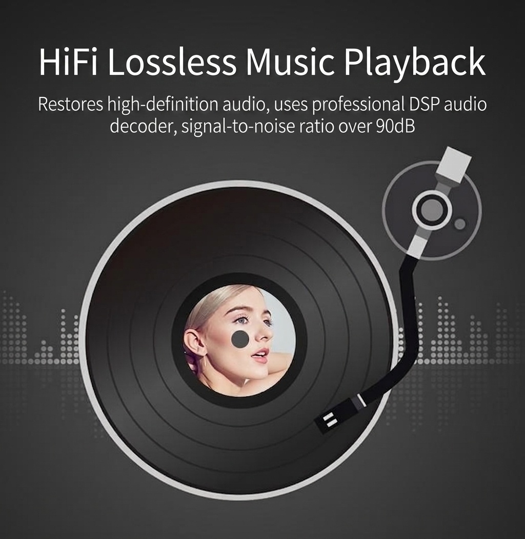 Grabadora de voz digital portátil con reproducción HiFi, cancelación de ruido inteligente, cifrado seguro de archivos, batería de larga duración, N5 negra