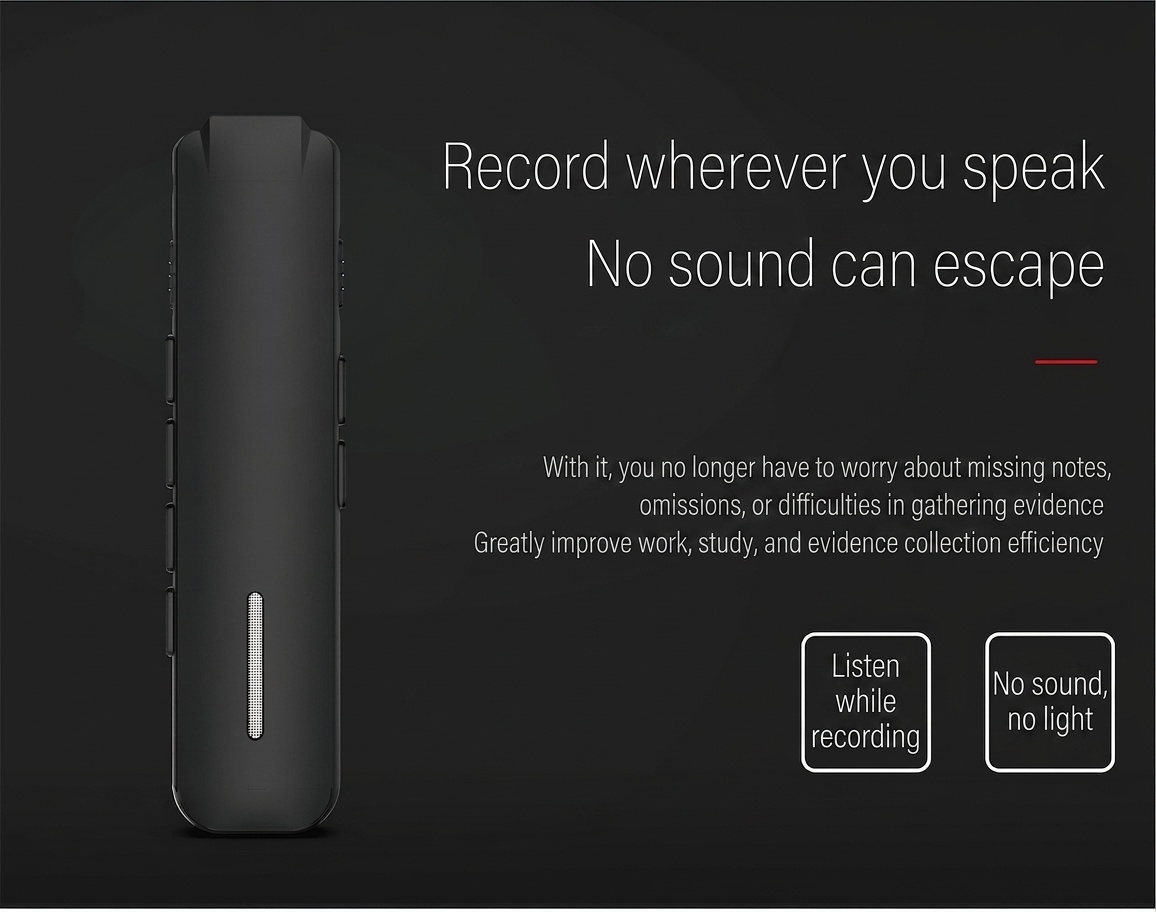Grabadora de voz digital y reproductor de MP3 2 en 1, micrófono de alta fidelidad, cancelación de ruido inteligente, batería de larga duración, dispositivo de audio portátil, N1 Negro