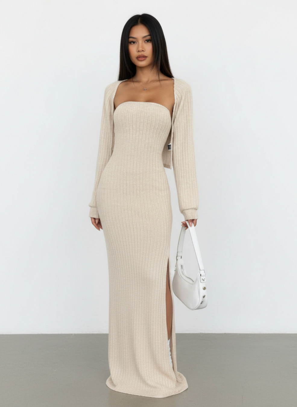 Albaricoque Poliéster (fibra de poliéster) Poliéster (fibra de poliéster) Conjuntos a juego estilo fiesta L GWC-00002