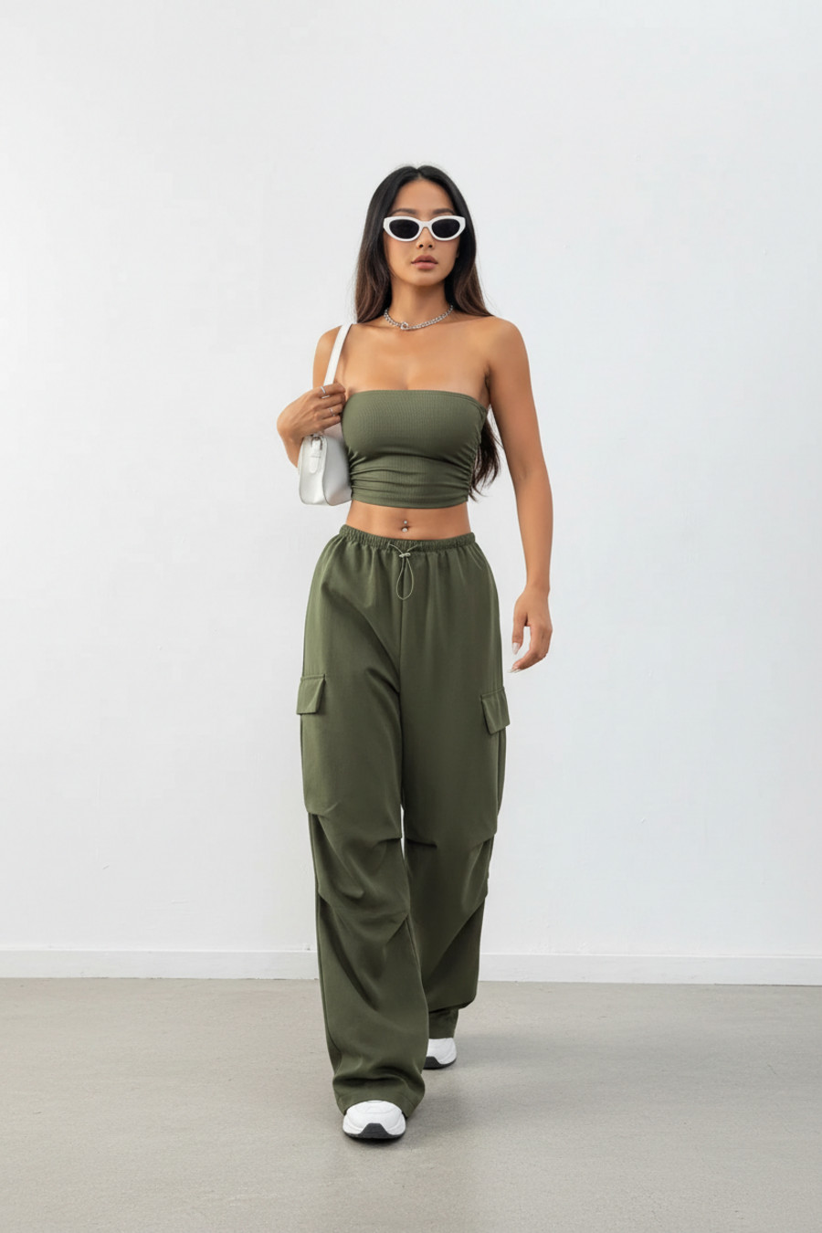 Legergroen Polyester (polyestervezel) Polyester (polyestervezel) Feeststijl Bijpassende Sets L GWC-00011