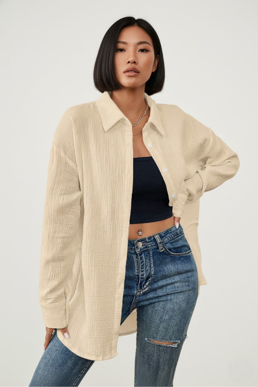 Women's Wear Fashion Casual Long-Sleeve Shirt Jacket GWC-00009