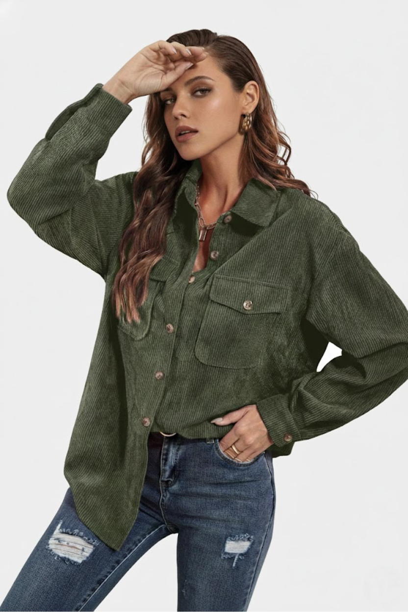 Women's Wear Fashion Casual Long-Sleeve Shirt Jacket B GWC-00010