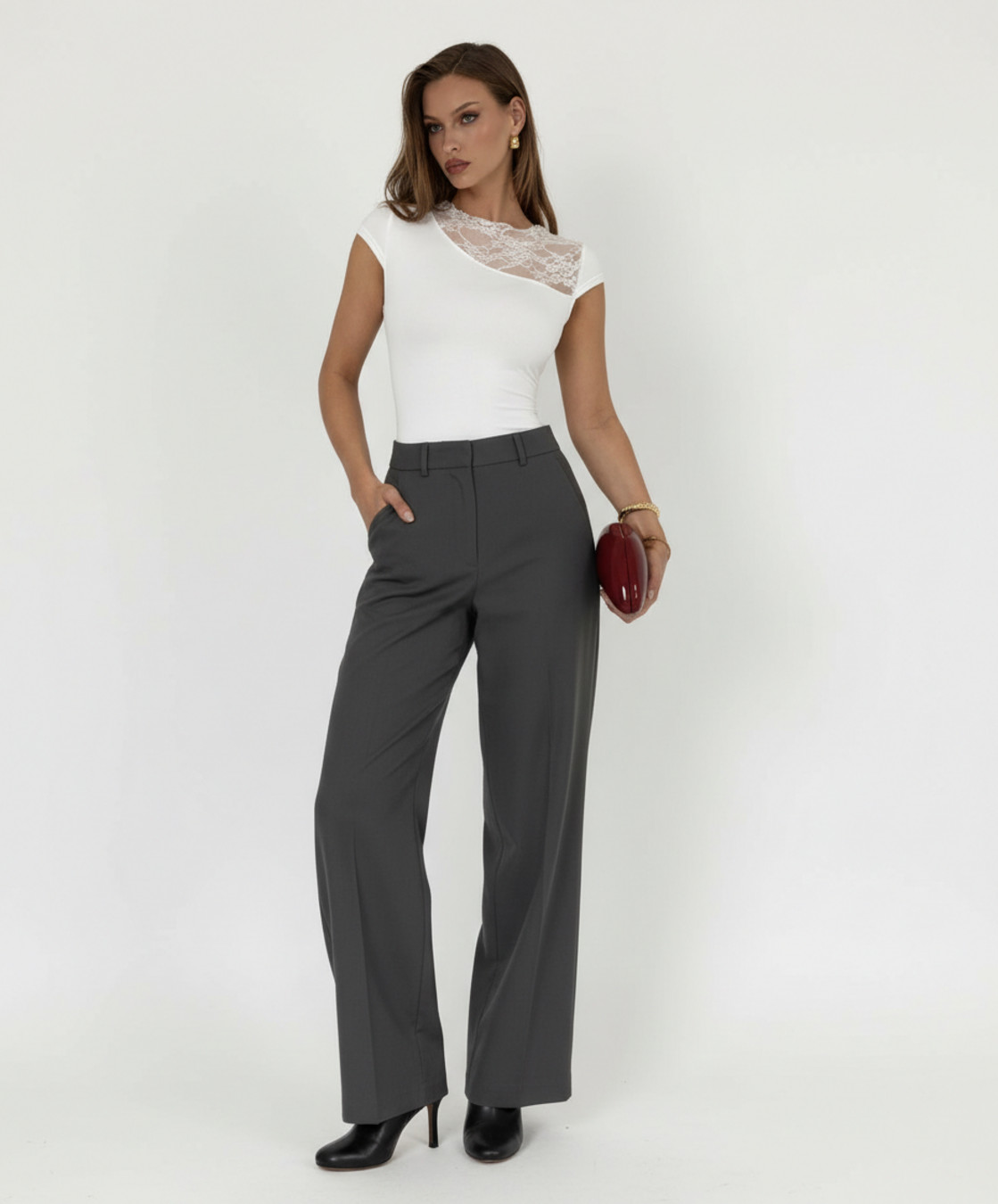 Poliestere Poliestere (fibra di poliestere) Top stile festa GWC-00008