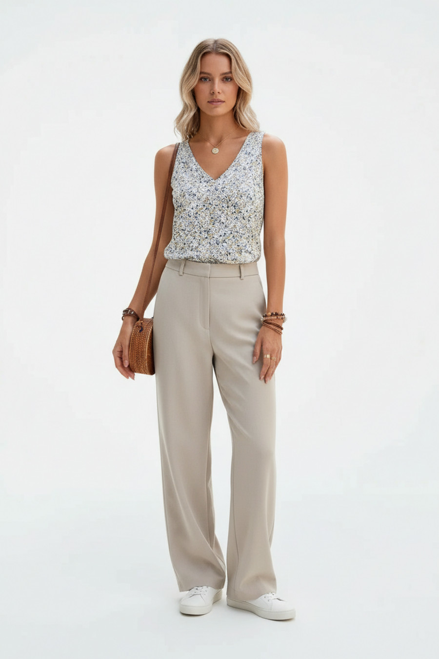 Polyester (polyester fiber) Daily Casual Style Tops GWC-00013