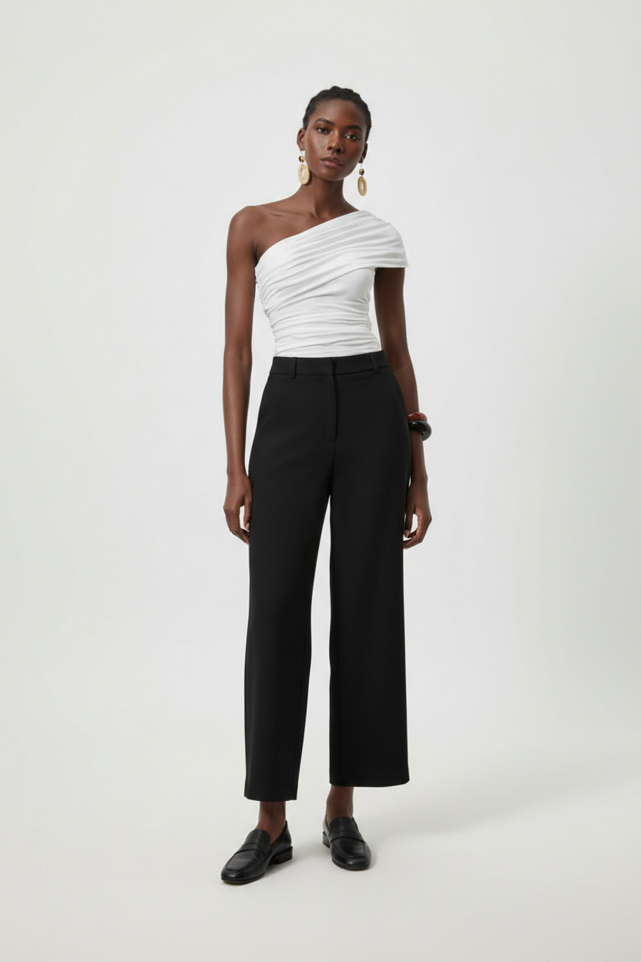 Black Polyester Polyester (polyester fiber) Party Style Tops L GWC-00014