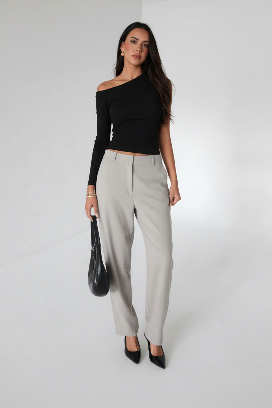 Black Polyester (polyester fiber) Polyester (polyester fiber) Party Style Tops L GWC-00018