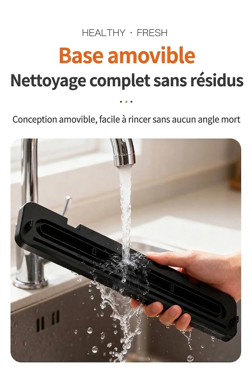 Machine de mise sous vide automatique pour aliments, aspiration puissante de 75 kPa, appareil compact de conservation des aliments avec stérilisation UVC et multiples modes de scellage pour aliments secs/humides/mous
