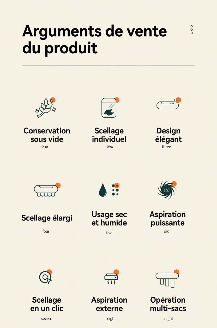 Machine de mise sous vide automatique pour aliments, forte aspiration de 120 kPa, longueur de scellage de 30 cm, utilisation simplifiée (une seule touche), idéale pour la conservation des aliments secs et humides.