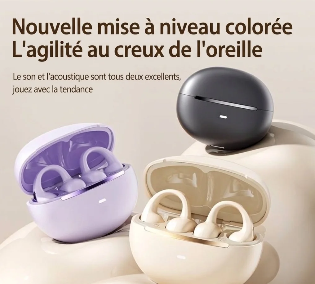 Écouteurs intra-auriculaires sans fil Bluetooth à oreille ouverte - Son panoramique Modèle n° M136