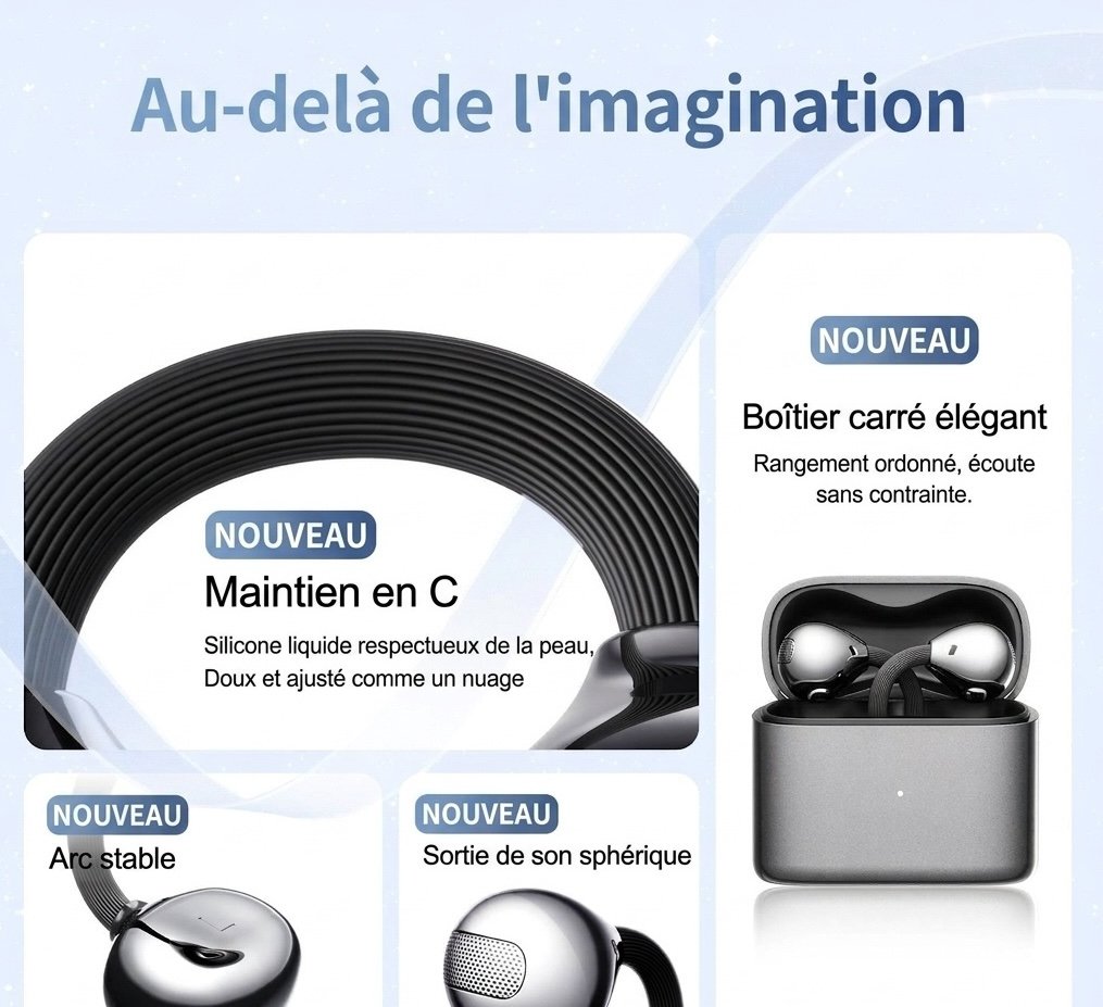 Écouteurs intra-auriculaires sans fil AirGlip M173 - Autonomie de 42 h - Modèle n° M173