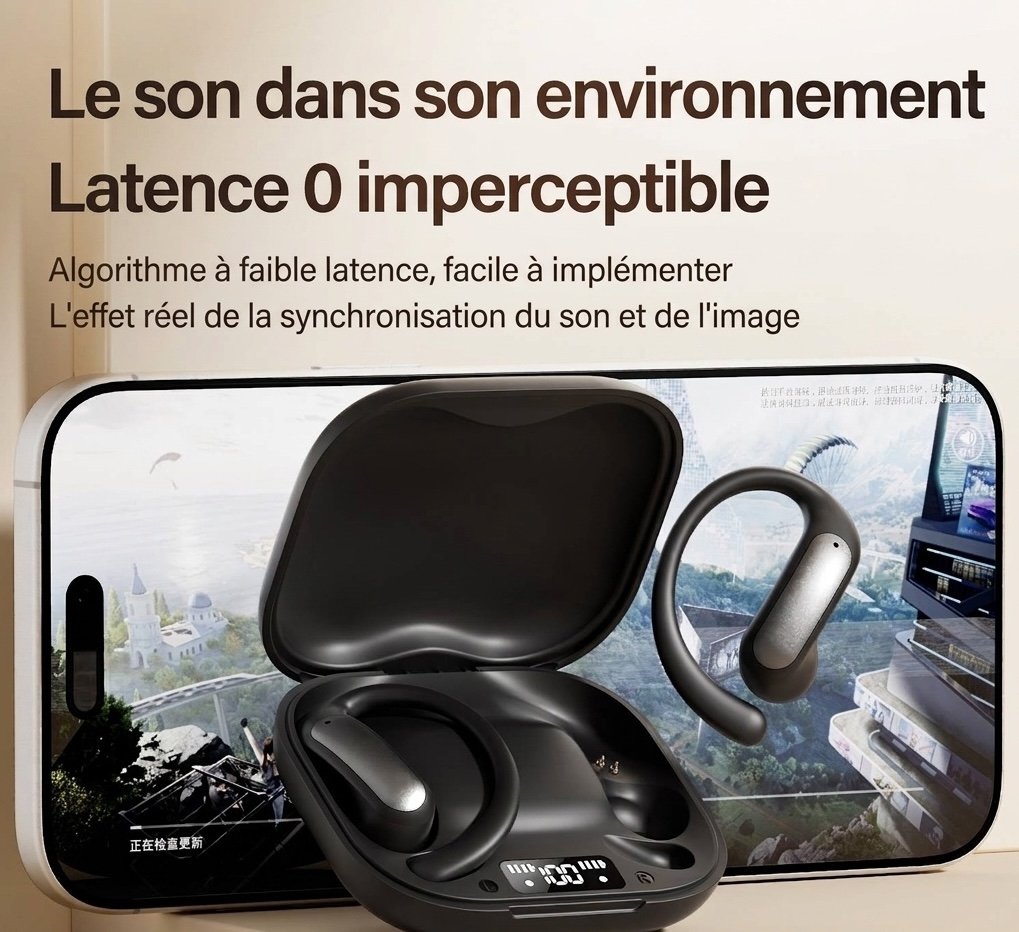 Écouteurs sans fil Earthsong à oreille ouverte et sans latence, modèle n° M140