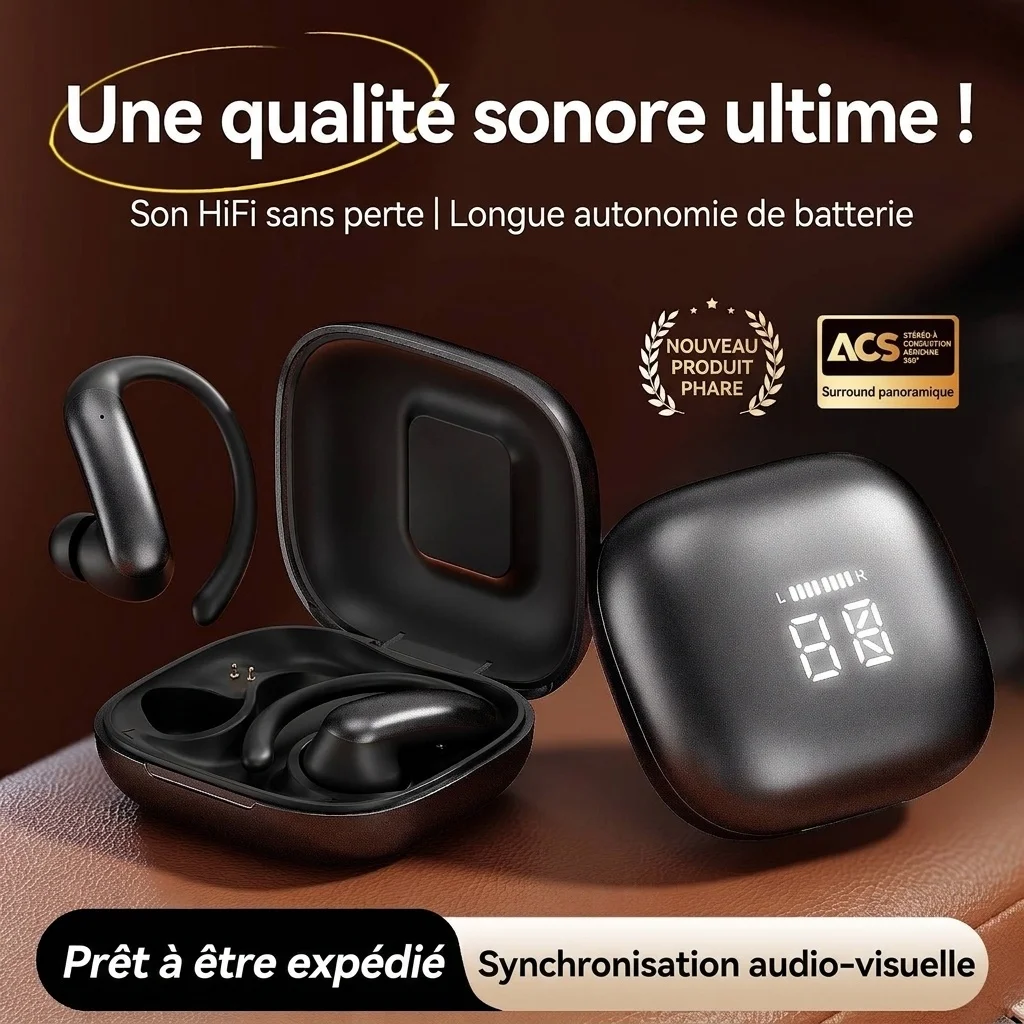 Écouteurs intra-auriculaires sans fil Bluetooth M145 avec boîtier LED Modèle n° M145
