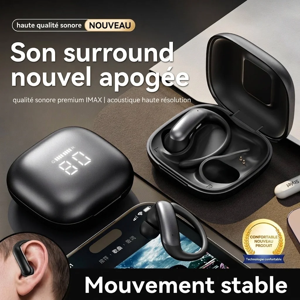 Écouteurs intra-auriculaires sans fil Bluetooth M145 avec boîtier LED Modèle n° M145