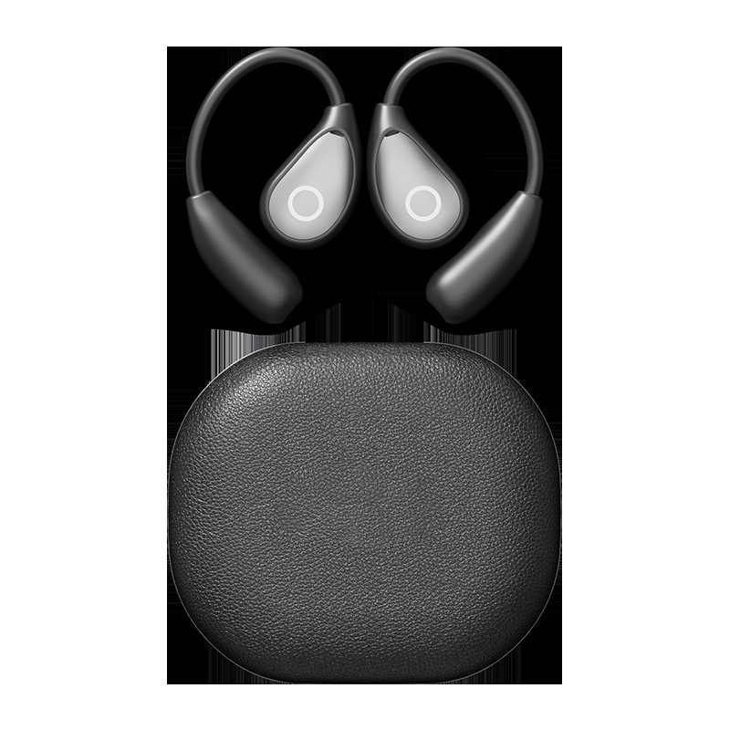 Wireless Open-Ear Bluetooth Earbuds with Leather Charging Case Model#M95