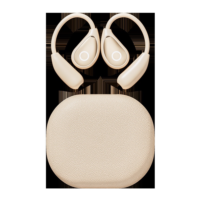 Wireless Open-Ear Bluetooth Earbuds with Leather Charging Case Model#M95