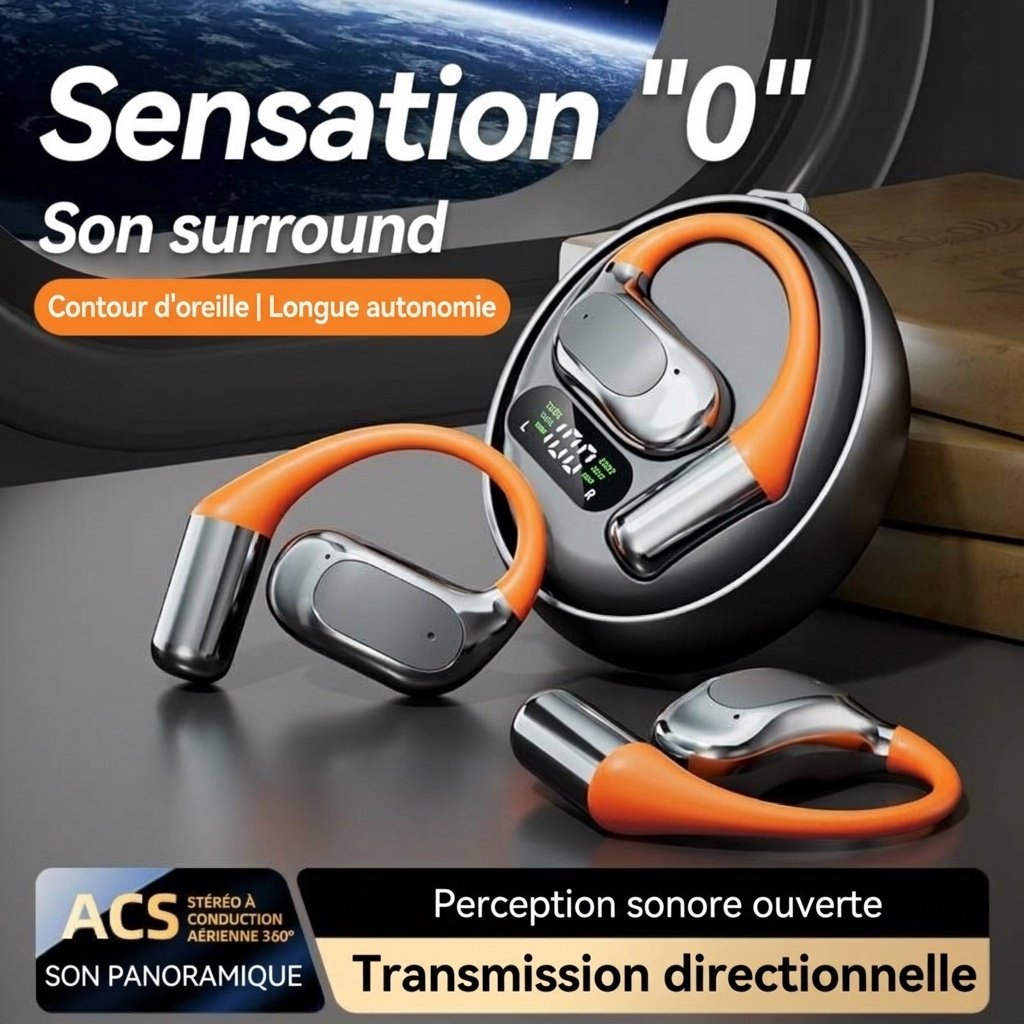 Écouteurs sans fil à conduction aérienne - Casque sport à oreille ouverte Modèle n° M113