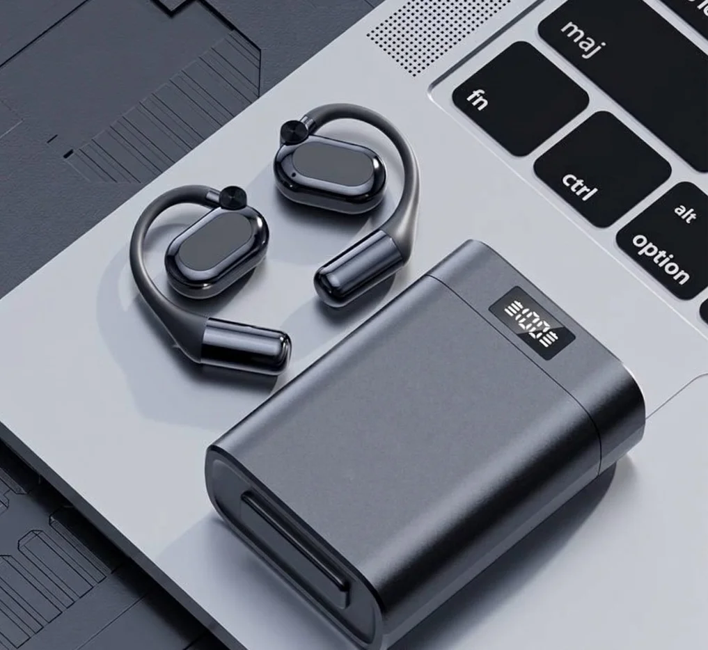 Écouteurs intra-auriculaires sans fil Bluetooth 5.4 à oreille ouverte avec boîtier de charge LED, modèle n° M116