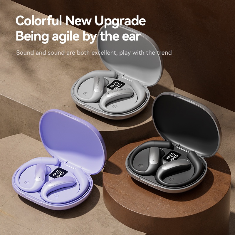 Open-Ear Wireless Bluetooth 5.4 Earbuds with LED Display Model#M127