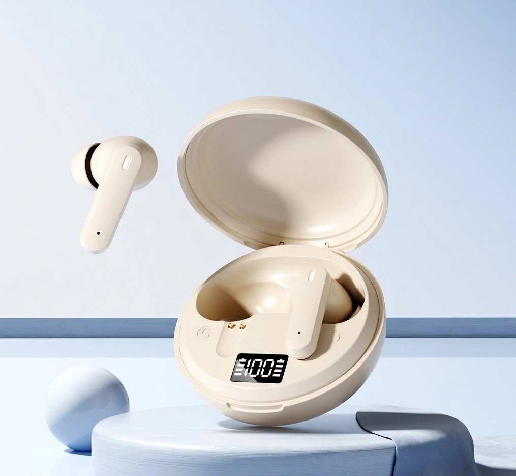 Écouteurs intra-auriculaires sans fil True Wireless avec indicateur de batterie LED et amplification des basses - Modèle n° M164