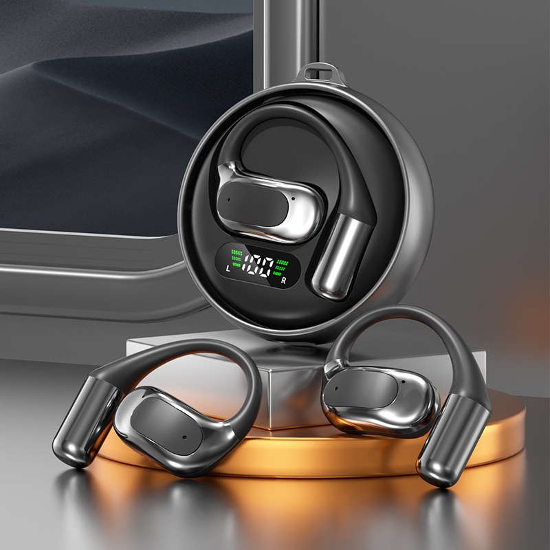 Open-Ear Wireless Bluetooth Earbuds with LED Charging Case Model#M114