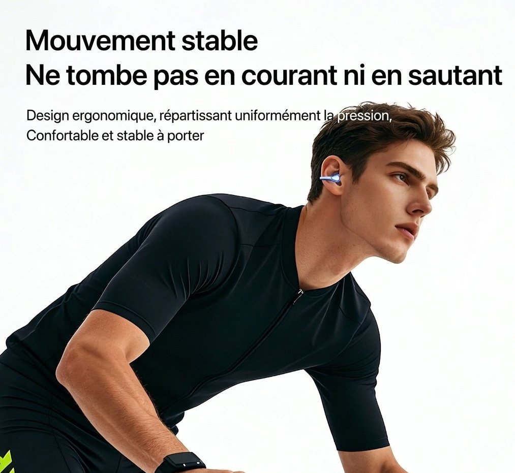 Écouteurs sans fil à clip pour oreille ouverte - Bluetooth 6.0 Modèle n° M159