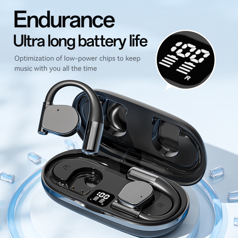 Wireless Open-Ear TWS Earbuds with LED Battery Display Model#M111