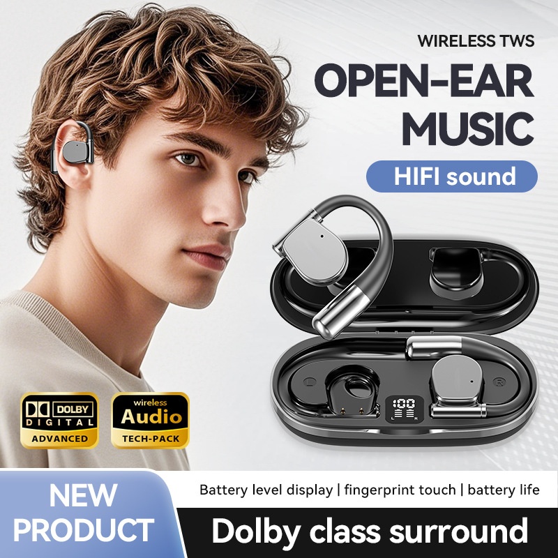 Wireless Open-Ear TWS Earbuds with LED Battery Display Model#M111