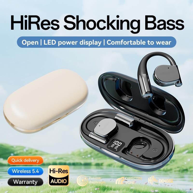 Wireless Open-Ear TWS Earbuds with LED Battery Display Model#M111