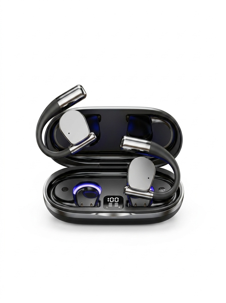 Écouteurs intra-auriculaires sans fil TWS à oreille ouverte avec indicateur de batterie LED, modèle n° M111