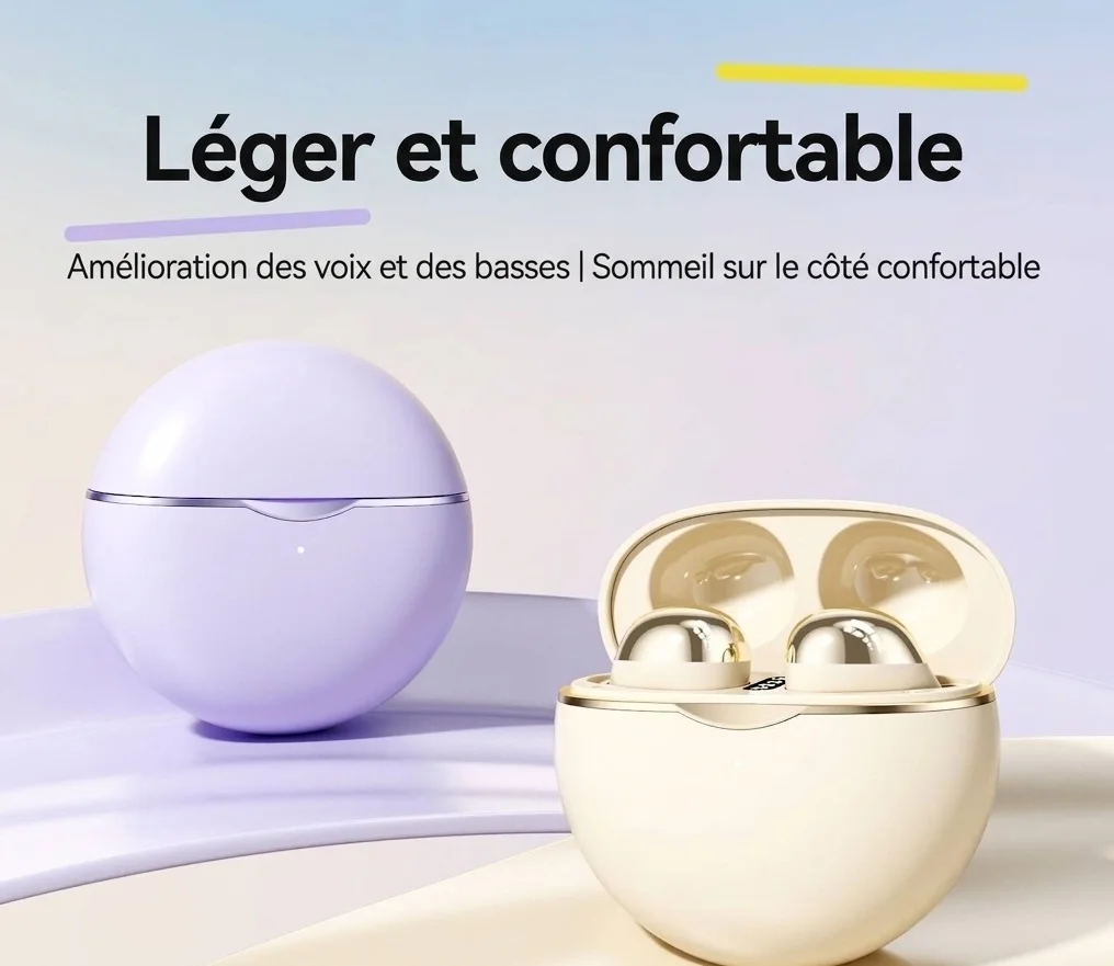 Écouteurs sans fil Petite Sleep TWS avec amplification des basses et micro, modèle n° M185