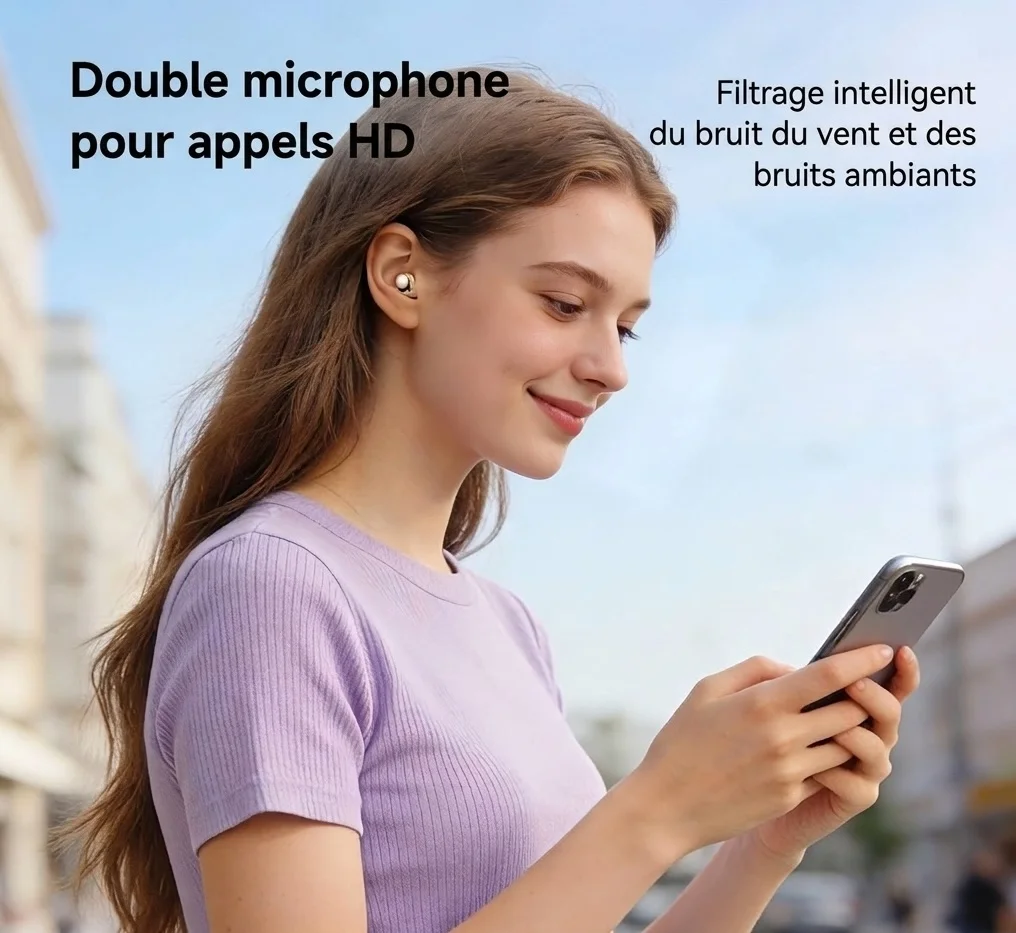 Écouteurs sans fil Petite Sleep TWS avec amplification des basses et micro, modèle n° M185