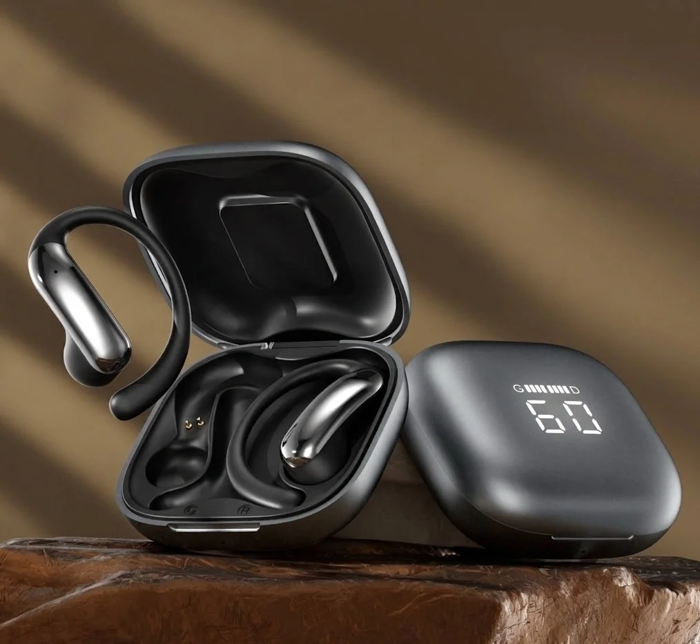 Écouteurs intra-auriculaires sans fil HiFi à oreille ouverte avec étui de chargement LED, modèle n° M142