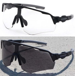 Irregular Black Plastic Sunglasses #BS1725-0051