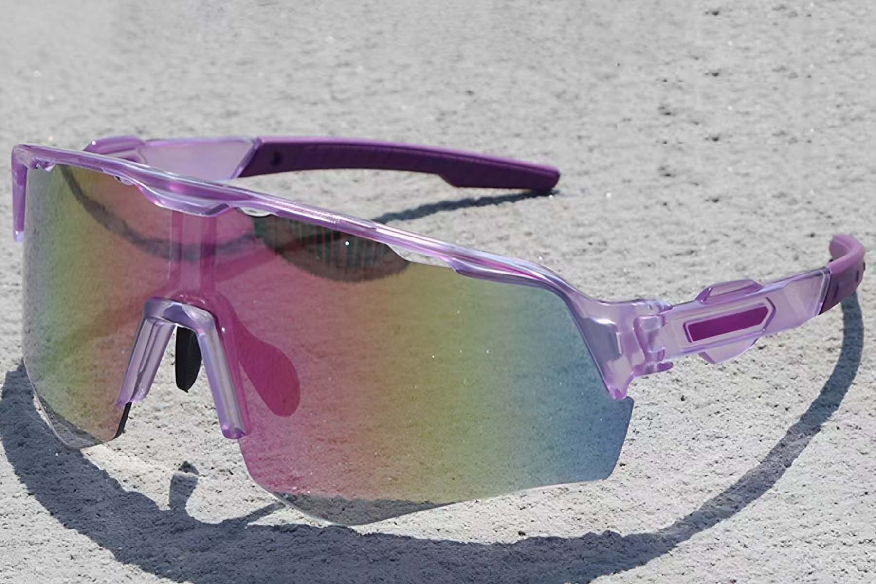 Irregular Transparent Plastic Photochromic Glasses #BS1725-0059
