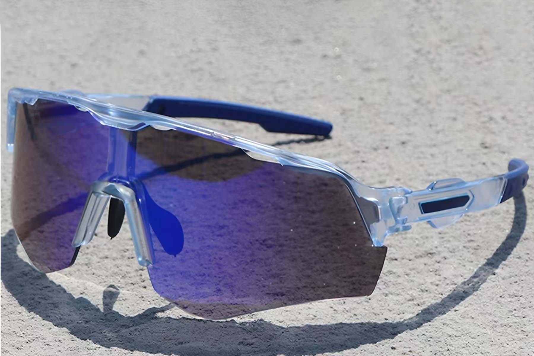 Irregular Transparent Plastic Photochromic Glasses #BS1725-0057