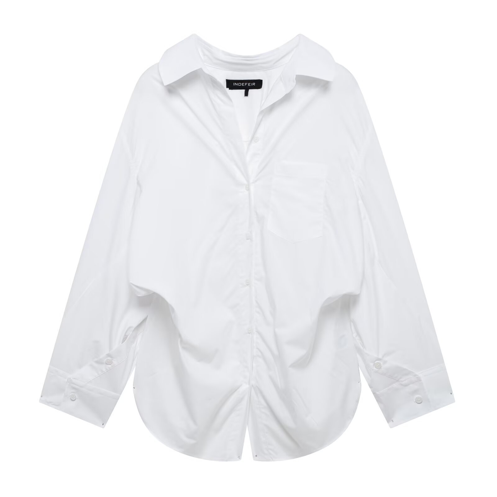 Cotton Poplin Oversized Shirt - Stylish & Modern KUN-00025